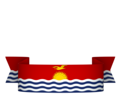 Kiribati flag element design national independence day banner ribbon png