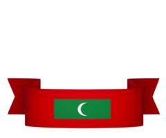 Maldives flag element design national independence day banner ribbon png
