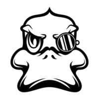 Duck Glasses Outline vector