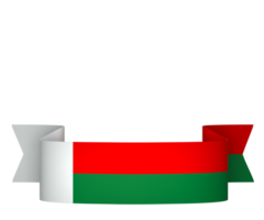 Madagascar flag element design national independence day banner ribbon png