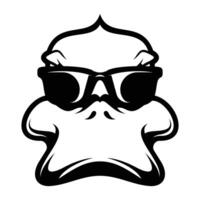 Duck Sunglass Outline vector