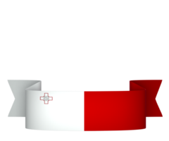 Malta flag element design national independence day banner ribbon png