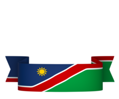 Namibia flag element design national independence day banner ribbon png