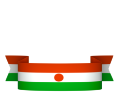 Niger flag element design national independence day banner ribbon png