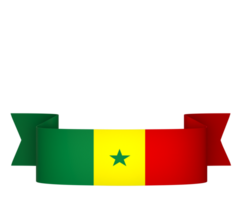 Senegal bandeira elemento Projeto nacional independência dia bandeira fita png