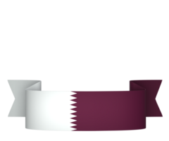 Qatar flag element design national independence day banner ribbon png