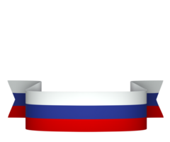 Russia flag element design national independence day banner ribbon png