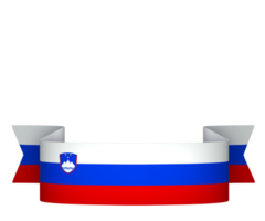 Slovenia flag element design national independence day banner ribbon png