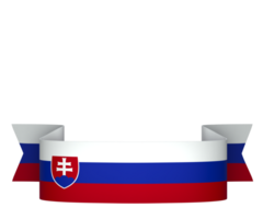 Slovakia flag element design national independence day banner ribbon png