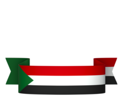 Sudan bandiera elemento design nazionale indipendenza giorno bandiera nastro png