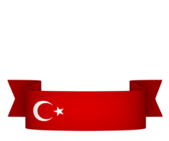 Turkey flag element design national independence day banner ribbon png