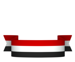 Yemen flag element design national independence day banner ribbon png