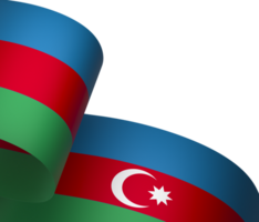 Azerbaijan flag element design national independence day banner ribbon png