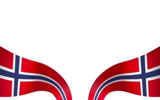 Norway flag element design national independence day banner ribbon png