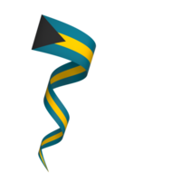 The Bahamas flag element design national independence day banner ribbon png