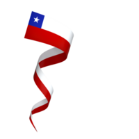 Chile flag element design national independence day banner ribbon png