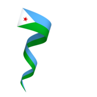 Djibouti flag element design national independence day banner ribbon png