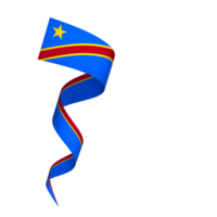 DR Congo flag element design national independence day banner ribbon png