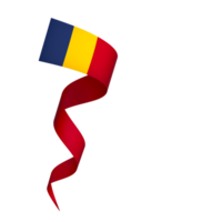 Chad flag element design national independence day banner ribbon png