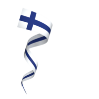 Finland flag element design national independence day banner ribbon png