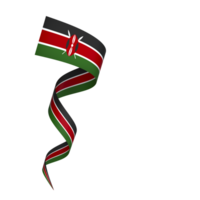 Kenya flag element design national independence day banner ribbon png