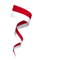 Indonesia flag element design national independence day banner ribbon png