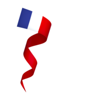 France flag element design national independence day banner ribbon png