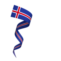 Iceland flag element design national independence day banner ribbon png