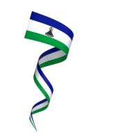 Lesotho flag element design national independence day banner ribbon png