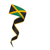 Jamaica flag element design national independence day banner ribbon png