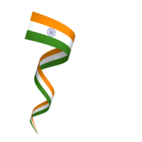 Inde drapeau élément conception nationale indépendance journée bannière ruban png