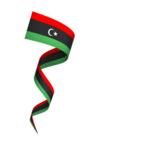 Libya flag element design national independence day banner ribbon png