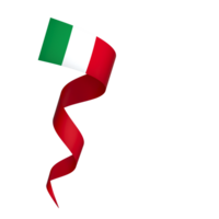 Italy flag element design national independence day banner ribbon png