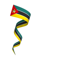 Mozambique flag element design national independence day banner ribbon png