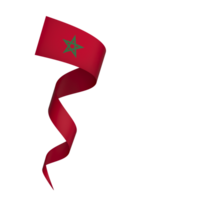 Morocco flag element design national independence day banner ribbon png