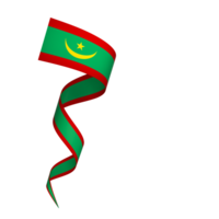 Mauritania flag element design national independence day banner ribbon png