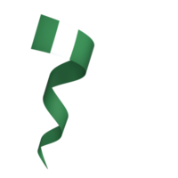 Nigeria flag element design national independence day banner ribbon png