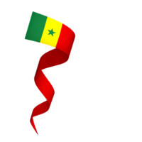 Senegal flag element design national independence day banner ribbon png