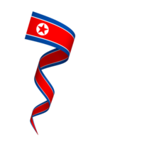 North Korea flag element design national independence day banner ribbon png