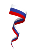 Russia flag element design national independence day banner ribbon png