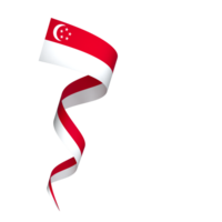 Singapore bandiera elemento design nazionale indipendenza giorno bandiera nastro png