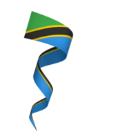 Tanzania flag element design national independence day banner ribbon png