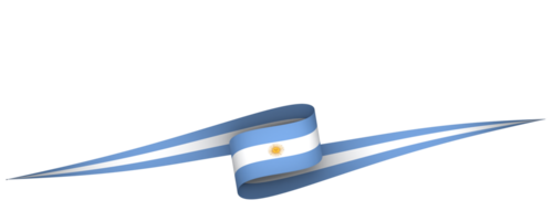 Argentina flag element design national independence day banner ribbon png