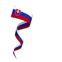 Slovakia flag element design national independence day banner ribbon png