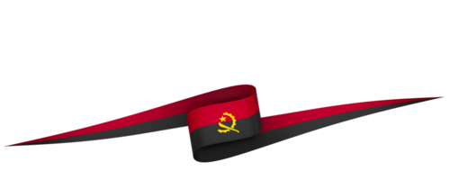 Angola flag element design national independence day banner ribbon png