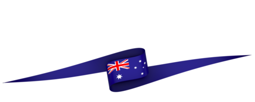 Australia flag element design national independence day banner ribbon png