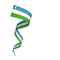 Uzbekistan bandiera elemento design nazionale indipendenza giorno bandiera nastro png
