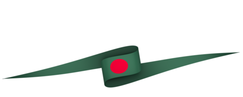 Bangladesh flag element design national independence day banner ribbon png