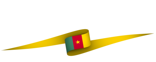 Cameroon flag element design national independence day banner ribbon png