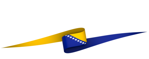 Bosnien und Herzegowina Flagge Element Design National Unabhängigkeit Tag Banner Band png